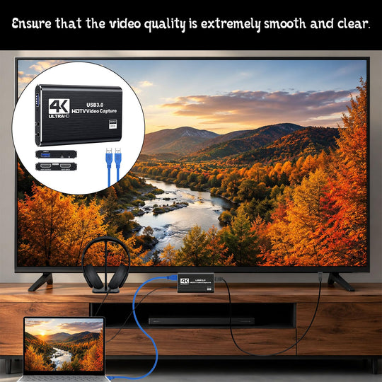 4K HDMI Capture Card,Video Capture Card, USB 3.0 HDMI Video Capturecard Full HD 1080P 60FPS