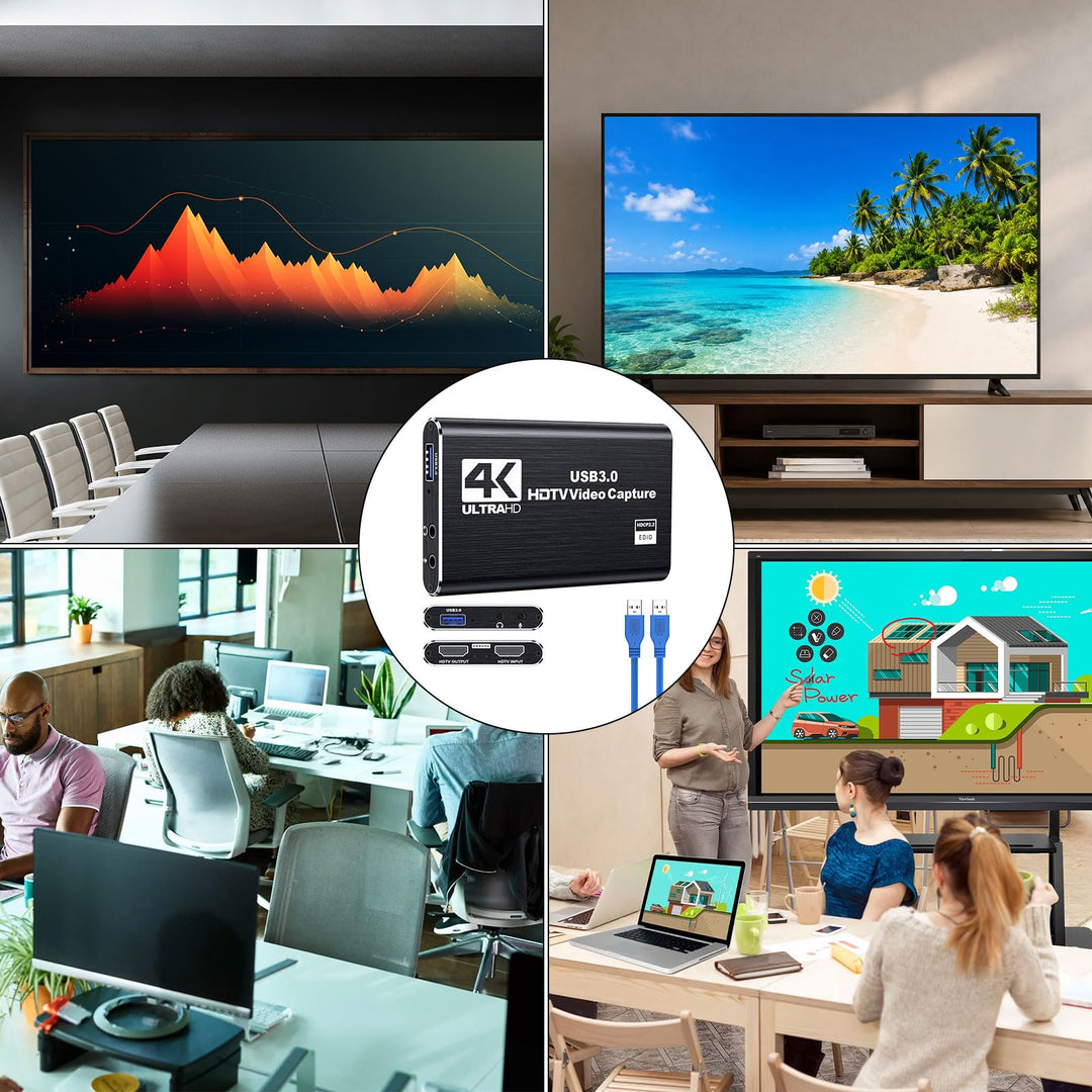 4K HDMI Capture Card,Video Capture Card, USB 3.0 HDMI Video Capturecard Full HD 1080P 60FPS