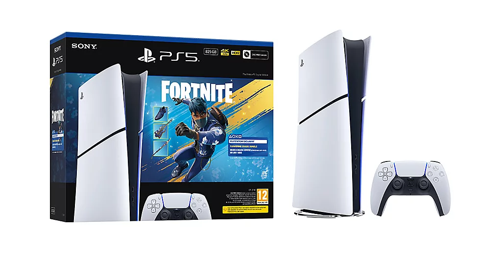 PlayStation 5 Slim Digital Edition Console Fortnite Flowering Chaos Bundle
