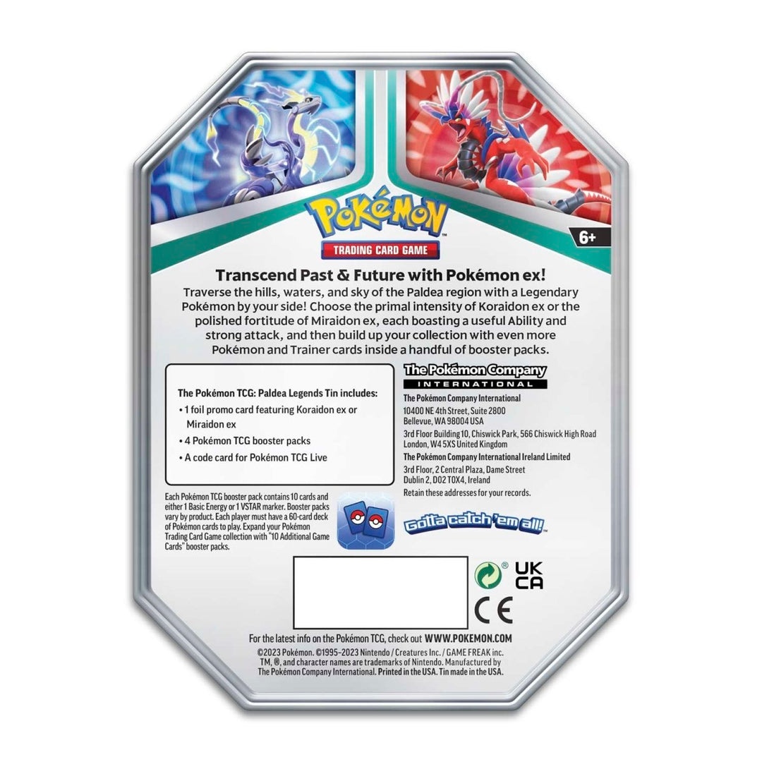 Pokémon TCG: Paldea Legends Tin (Miraidon ex)