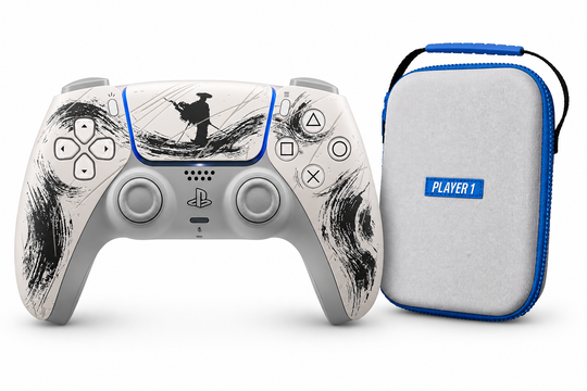 Player 1 PS5 Controller Case + DualSense Wireless Controller - Ghost of Yotei™ Black Limited Edition