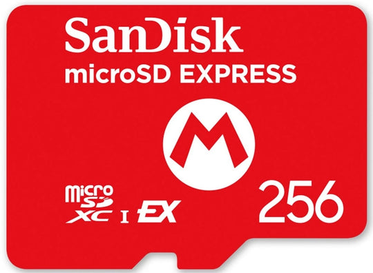 SanDisk 256GB microSD Express Card for Nintendo Switch 2 - Mario