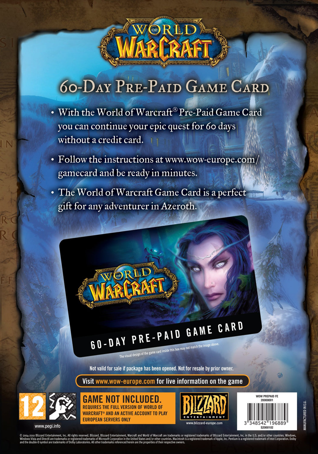World of Warcraft - 60 Day Pre-paid Game Card (PC)