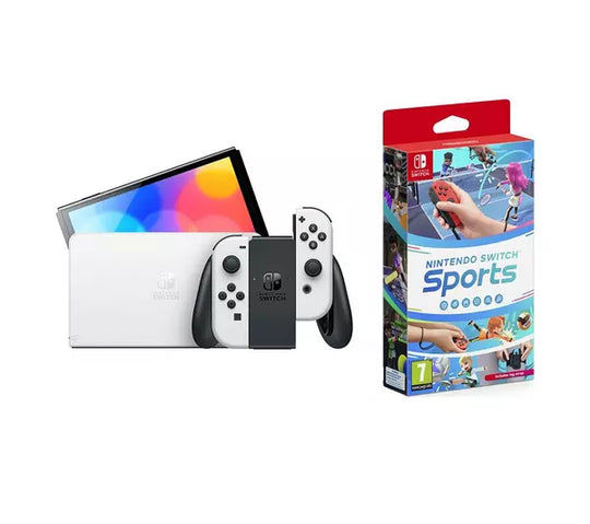 Nintendo Switch OLED &amp; Sports Bundle - White