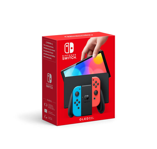 Nintendo Switch OLED &amp; Sports Bundle - Neon Red &amp; Blue