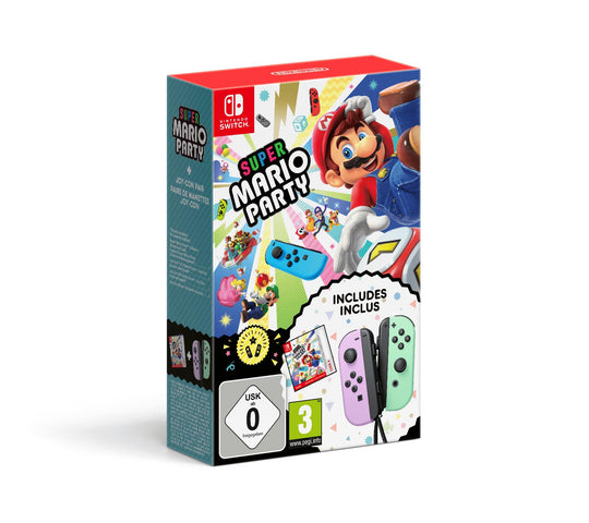 Super Mario Party + JoyCon Pastel Purple &amp; Green