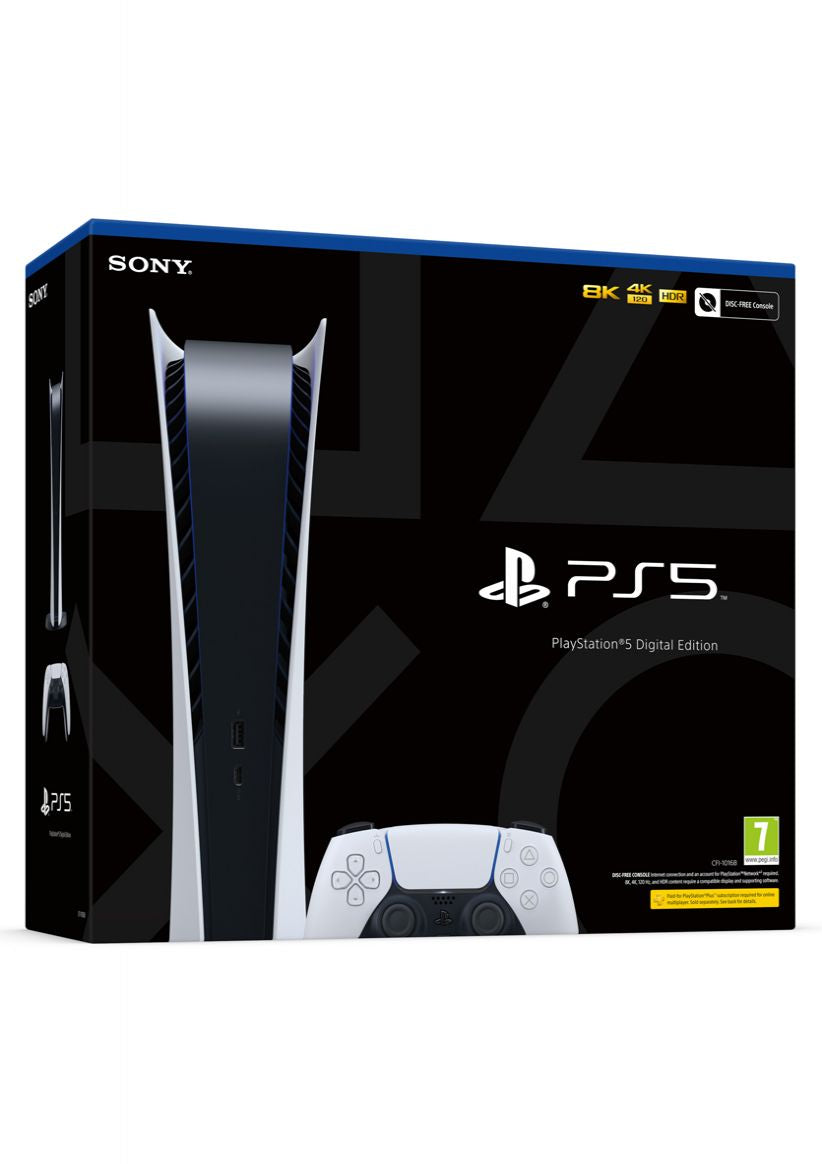 PlayStation 5 Digital Edition + White Pulse 3D Wireless Headset + DualSense White Wireless Controller