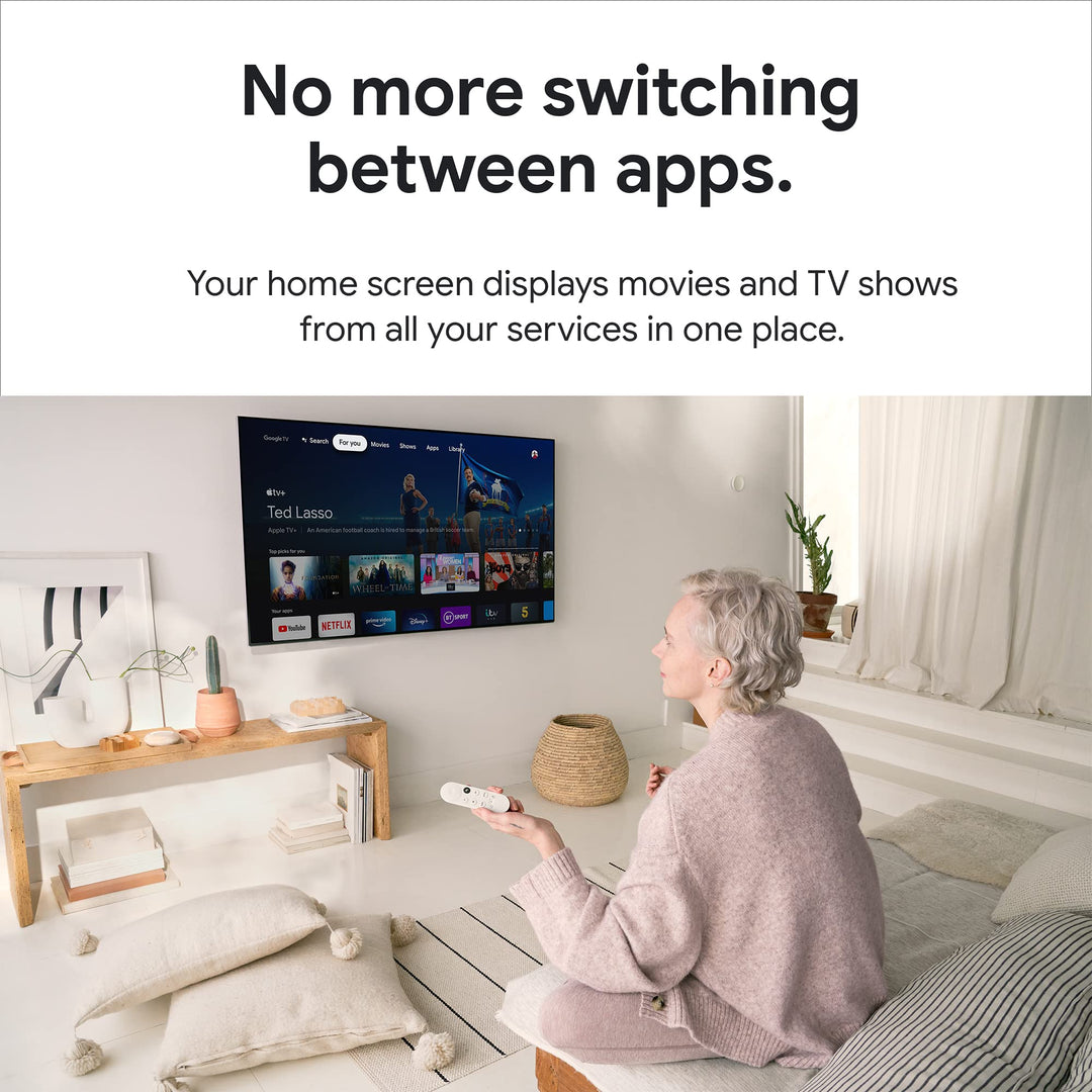 Chromecast with Google TV (HD) - Snow