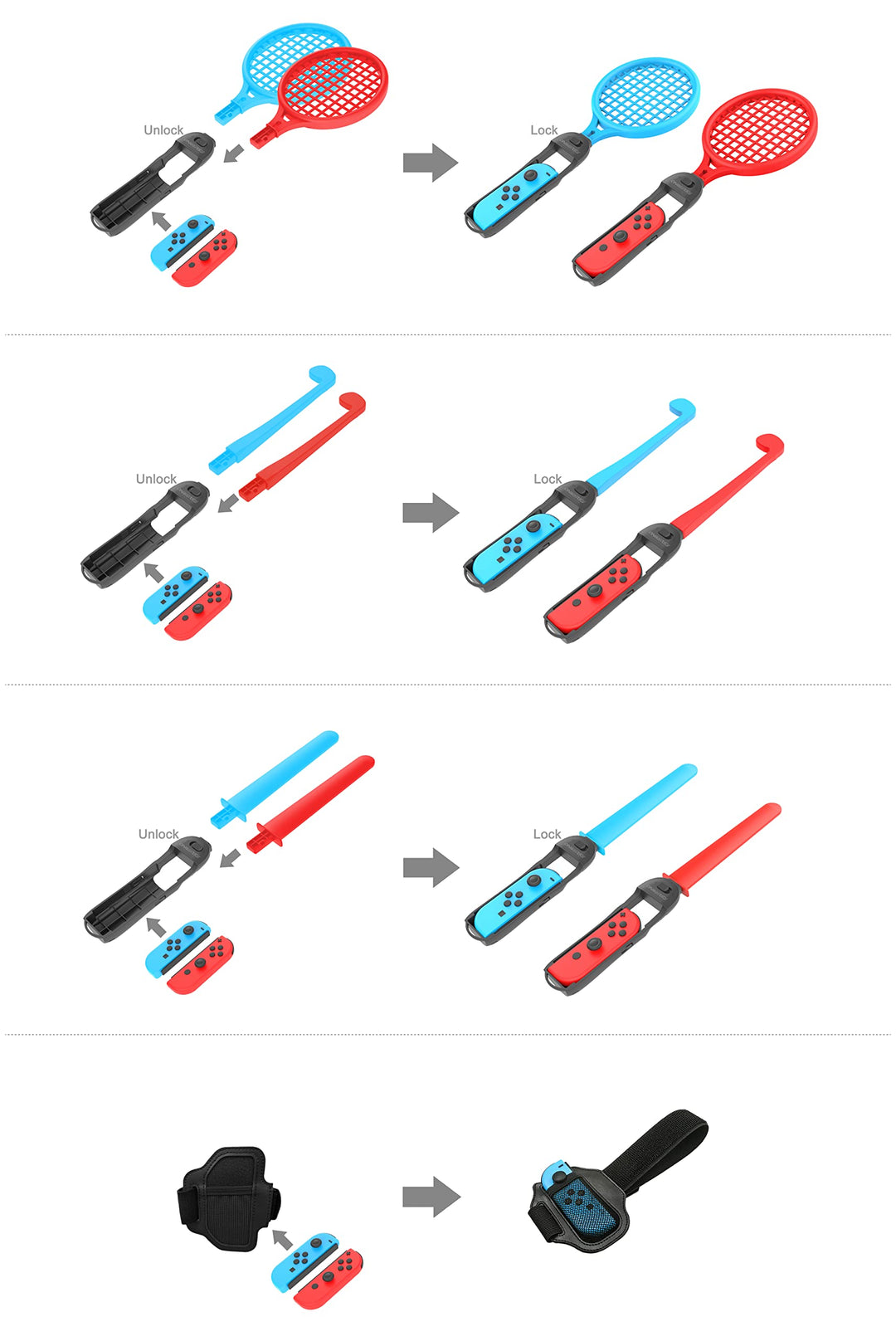 12-in-1 Switch Sports Accessories Pack