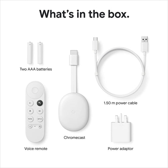 Chromecast with Google TV (HD) - Snow