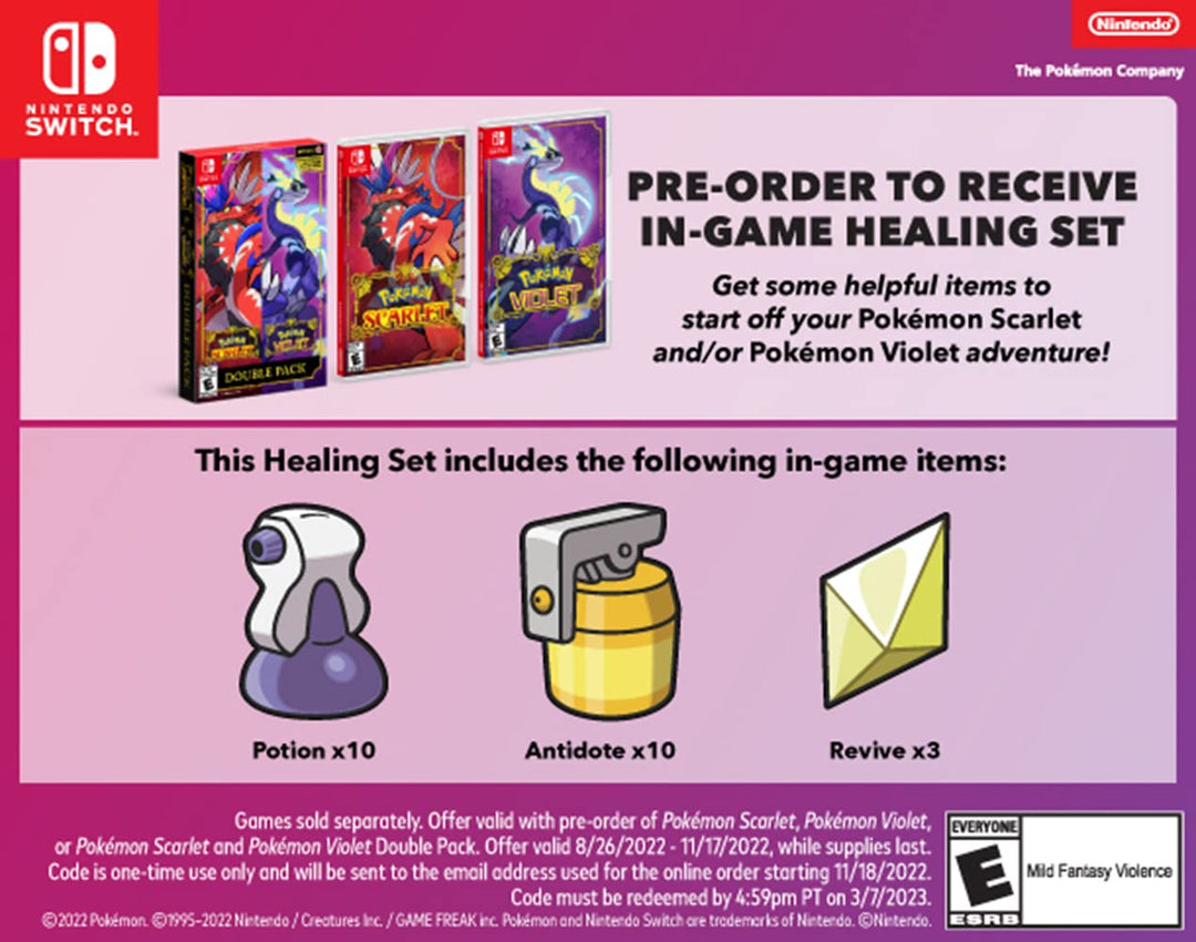 Pokémon Scarlet and Pokémon Violet Dual Pack SteelBook® Edition