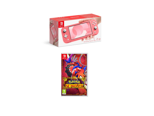 Nintendo Switch Lite - Coral + Pokémon Scarlet