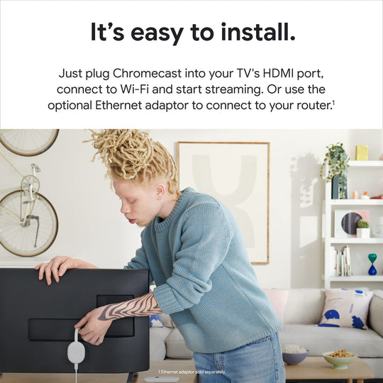 Chromecast with Google TV (HD) - Snow